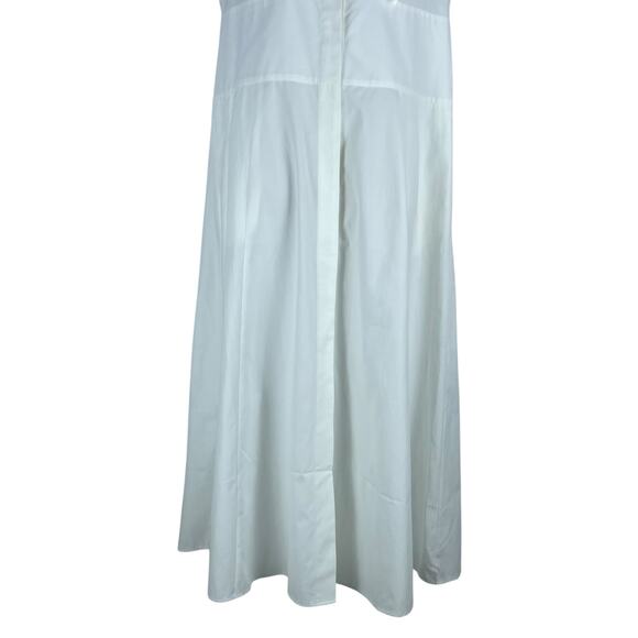 Brochu Walker The Aurora Ruffle Midi Dress Pockets Cotton White Size L - Picture 7 of 12